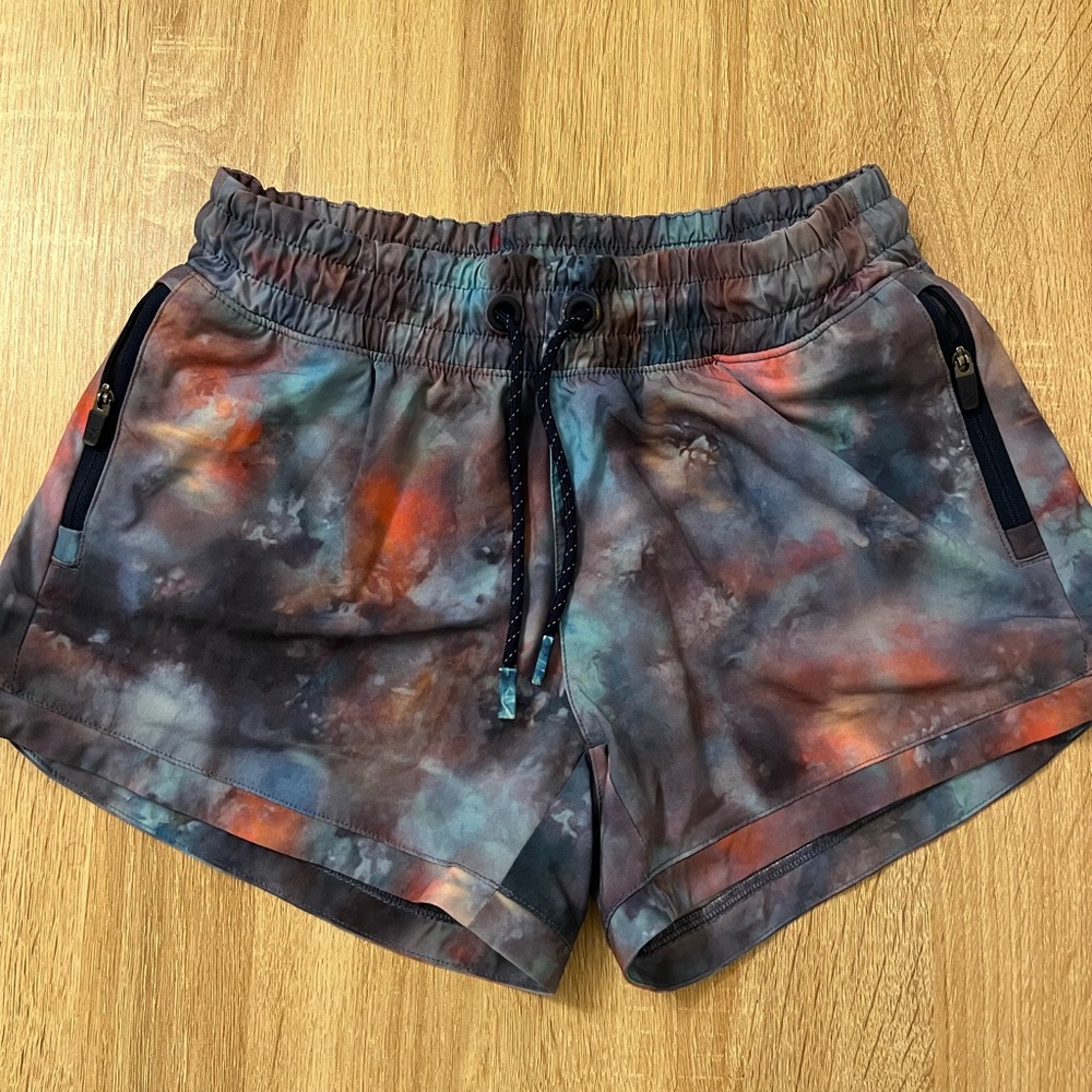 Athleta Girl Multicolor Galaxy Tie-Dye Athletic Shorts size 12 girls
